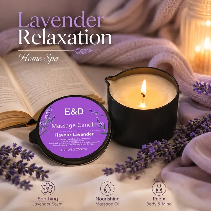 Bougie de massage à la lavande 2oz