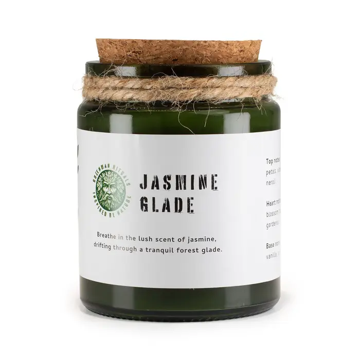 Greenman Woodwick Soy Candle - Jasmine Glade