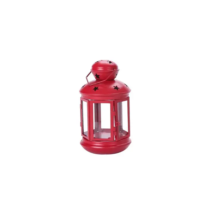 Lanterne à bougie romantique coupe-vent en fer forgé