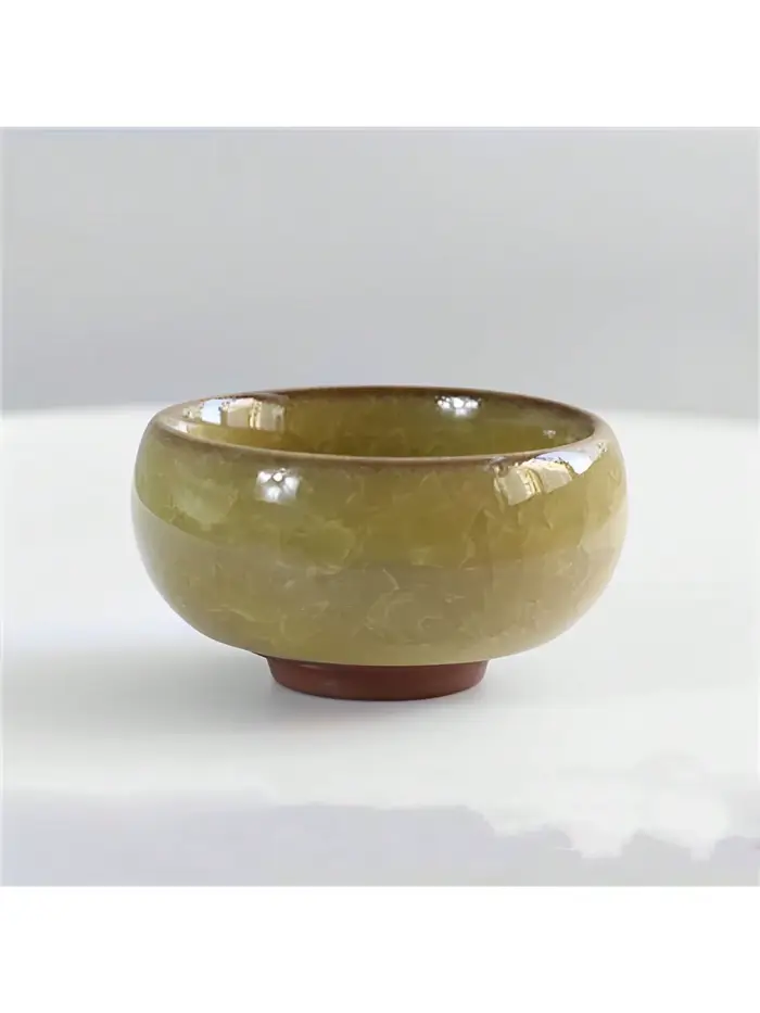 Porte-bougie en céramique créatif effet glace craquelée