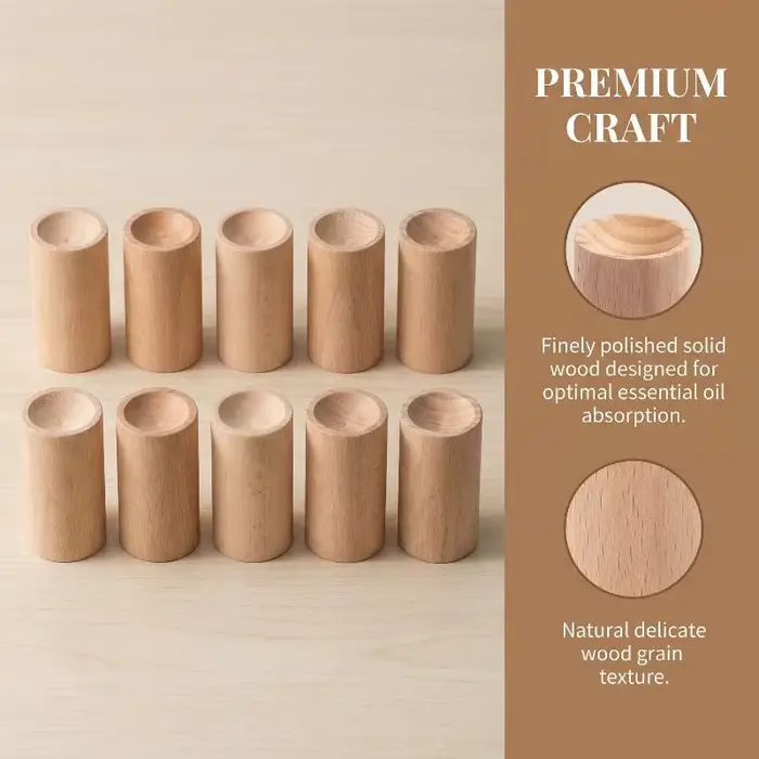 Diffuseur d'huiles essentielles sans flamme en bois, diffuseur d'aromathérapie, dispositif anti-mous