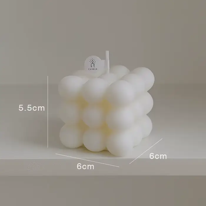 Ins Style bulle Cube bougie parfumée à la main bougie aromathérapie soja cire bougie mariage anniver