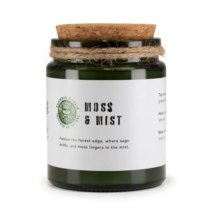 Greenman Woodwick Soy Candle - Moss & Mist