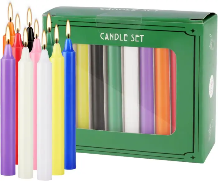20 petites cires colorées