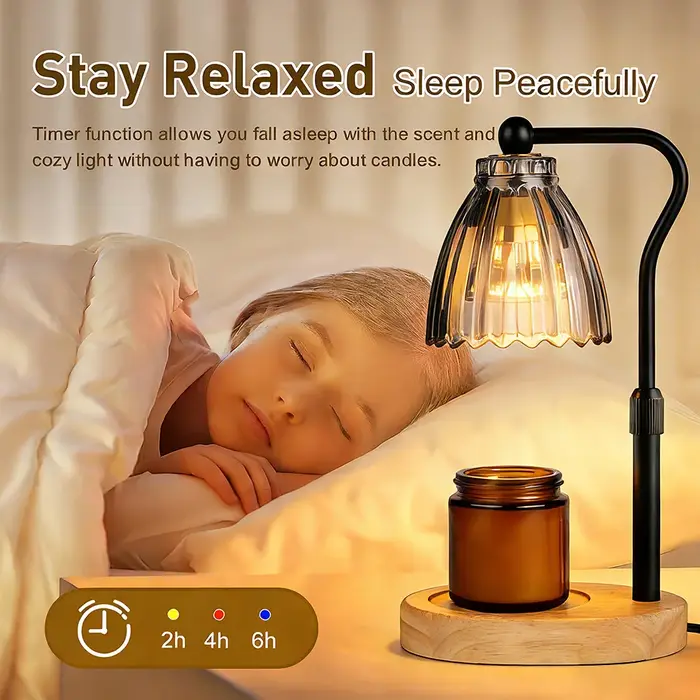 Lampe chauffe-bougie avec minuterie