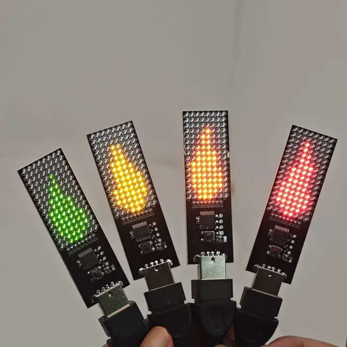 Bougie LED Cyber Matrix Flame, alimentée par USB, avec minuteur sablier et effets animés, lampe d'ambiance pour la décoration moderne de la maison et l'éclairage d'ambiance