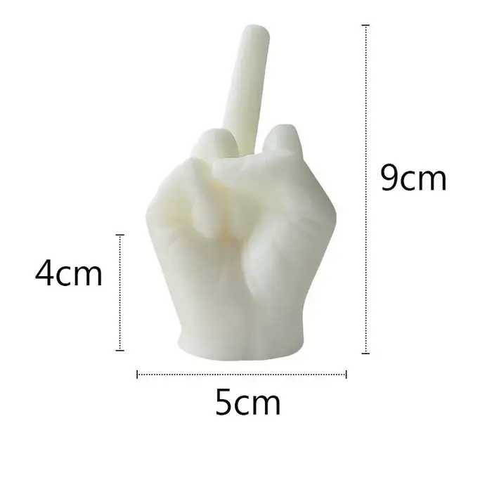 Bougie créative en cire de soja en forme de doigt d'honneur, parfumée, pour la maison, longue durée,