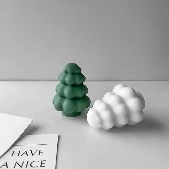 Moules en silicone pour bougies parfumées de Noël architecture style artisanal pour savon fait à la main plâtre résine outils de cuisson cadeaux de vacances DIY