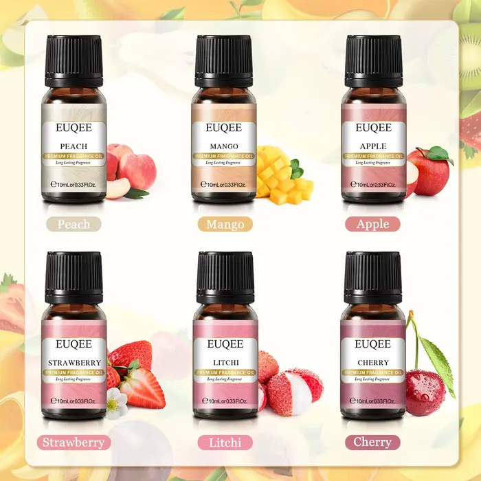 EUQEE – ensemble d'huiles parfumées Premium pour hommes et femmes, 6x10ml, huile essentielle parfumé