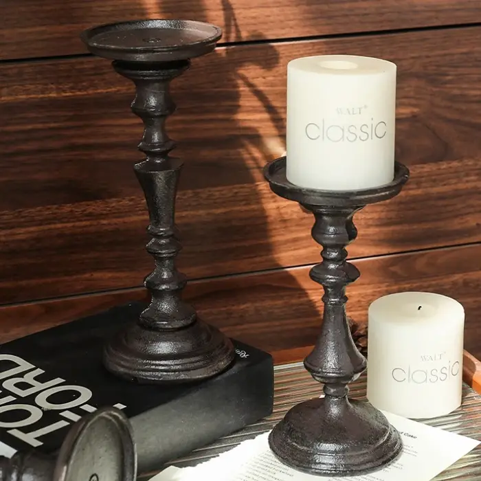 Bougeoir à jambes hautes en fonte européenne pour la maison salon table à manger décoration mariage style artisanal européen