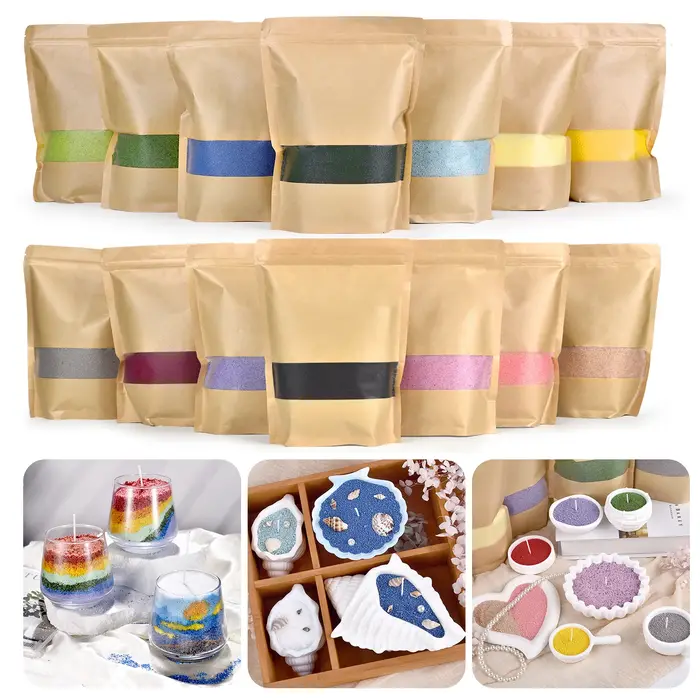 Particules de sable colorées naturelles pour bricolage de bougie et peinture artistique diverses couleurs occasions spéciales création artisanale