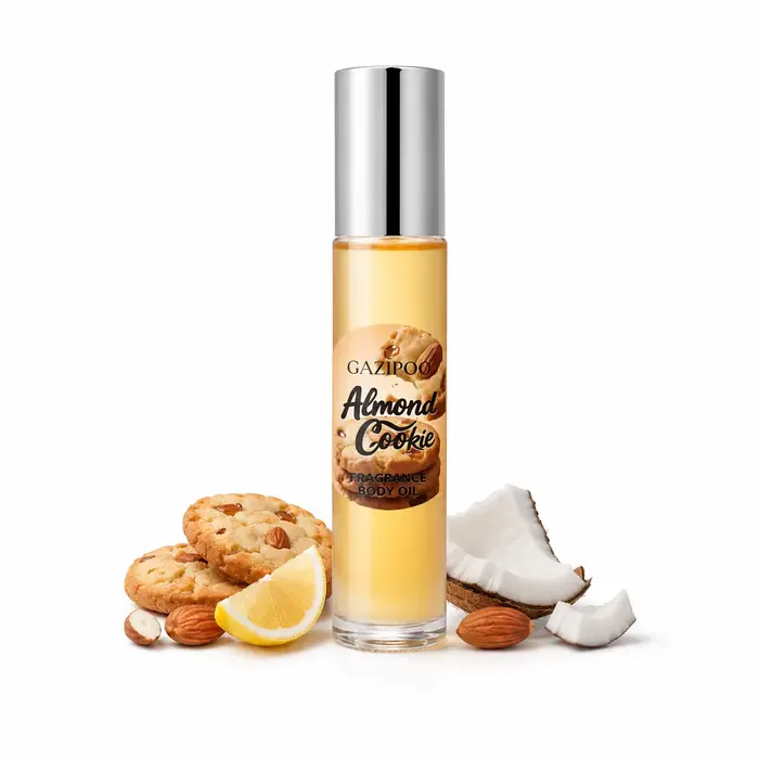 Huile de phéromone roll-on 10 ml - Huile de parfum portable, parfum gourmand Cookie Almond Caramel Vanilla Eau de Toilette pour les voyages