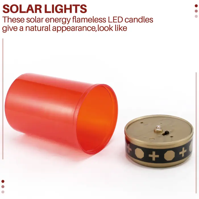 Bougies LED sans flamme pour éclairage sûr et durable, idéales pour la maison, la cuisine, les festivals et les événements extérieurs