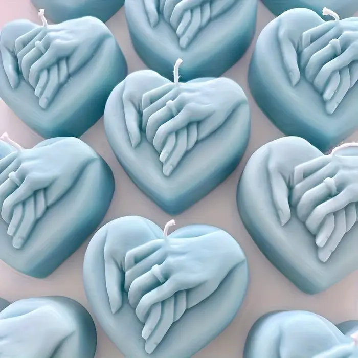 Moules à bougies 3D en Silicone en forme de cœur