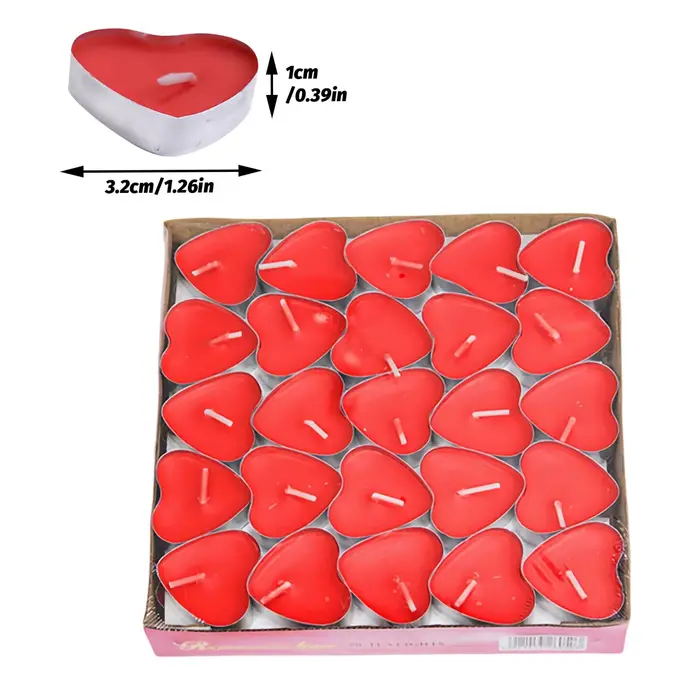 Bougies en forme de cœur