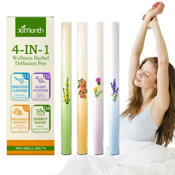 Bâtonnets de combinaison d'herbes naturelles pour diffuseur d'aromathérapie avec quatre saveurs uniques pour bien-être quotidien harmonieux et relaxation durable