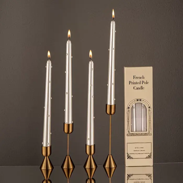 Lot de Bougies Coniques Colorées sans Parfum pour Décoration Intérieure Luxe Mariage Occasions Spéciales