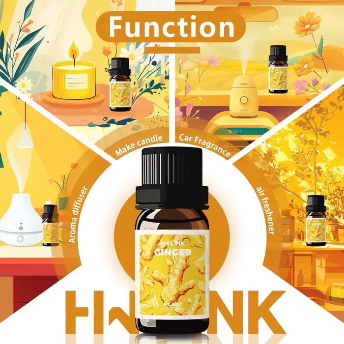 Huile de gingembre 100% pure et naturelle