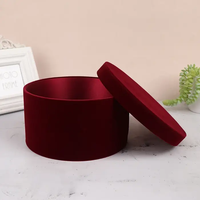 Boîte à fleurs ronde avec couvercle, coffret cadeau pour fleuriste, coffret à roses, coffret cadeau
