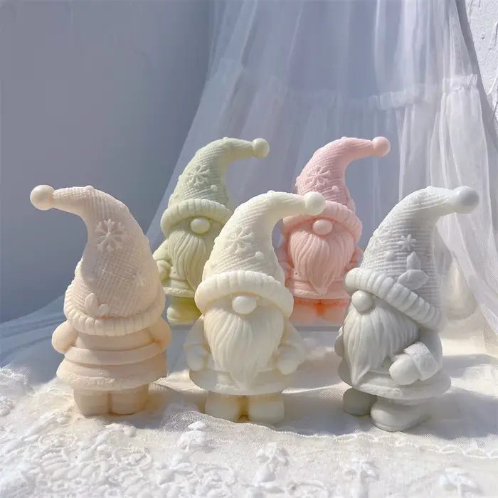Moule en Silicone pour bougie Gnome de noël