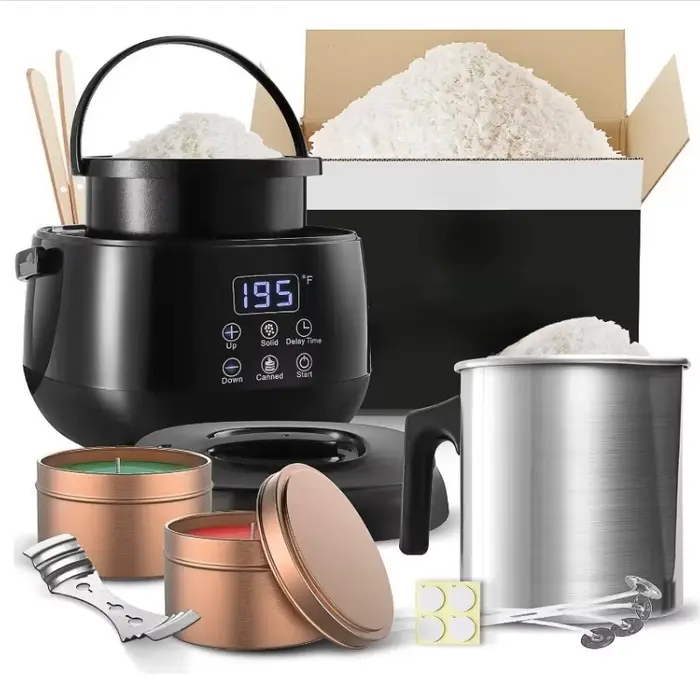 Kit de fabrication de bougies pour adultes, comprenant un dispositif électrique de fusion de cire, u
