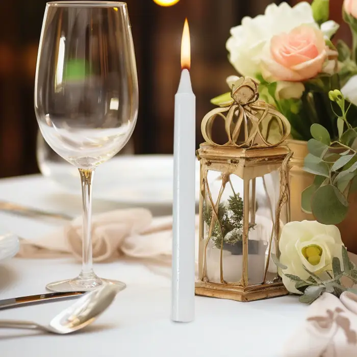 Bougies rouges et blanches, 10 pièces, éclairage d'anniversaire, décoration pour la saint-valentin, bougies pour la prière à l'église, couleur blanc et rouge