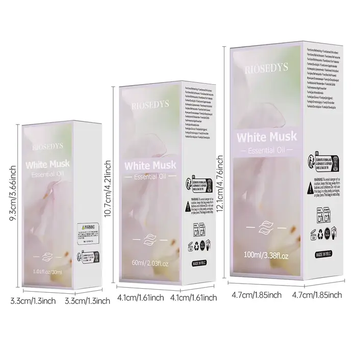 Huile essentielle de musc blanc, huile parfumée au musc doux pour diffuseurs, aromathérapie et artisanat parfumé DIY, arôme propre et élégant