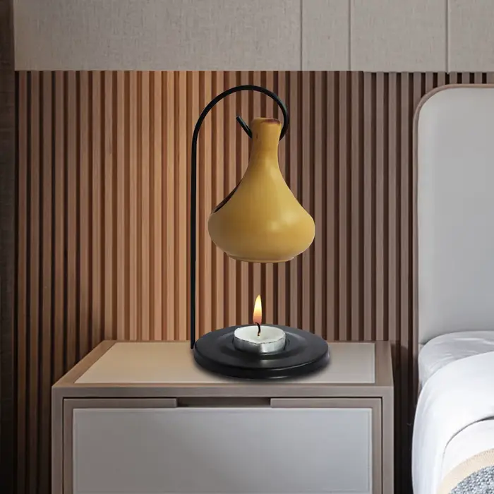 Brûleur d'huile essentielle en céramique pour salon, bureau, yoga, méditation, décoration de maison et cadeau pour occasions spéciales