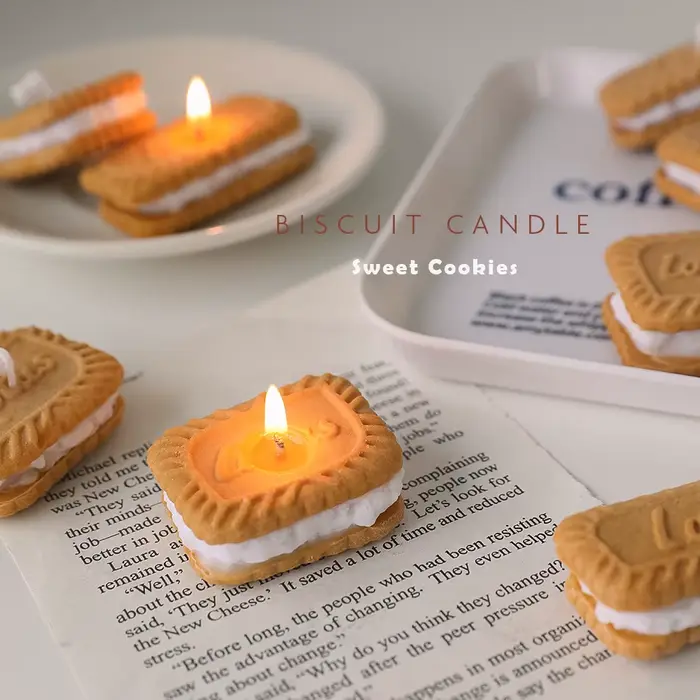 Bougie parfumée à Biscuit faite à la main