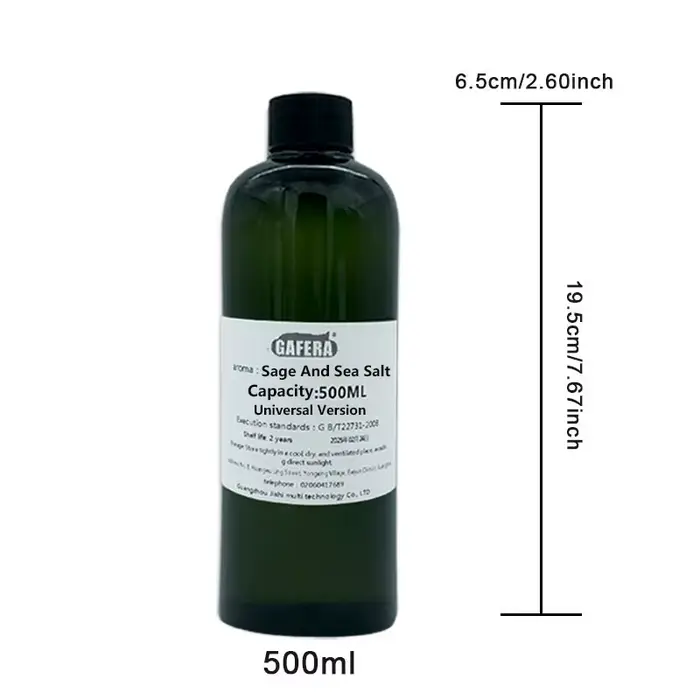GAFERA 500 ml (16, 9 fl.oz) huile essentielle de sauge et de sel de mer-pour tous les diffuseurs sans eau