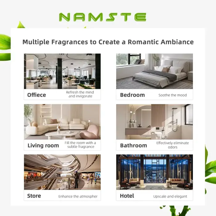 Diffuseur d'huiles essentielles NAMSTE pour purifier l'air et créer une ambiance luxueuse à la maison pour les occasions spéciales