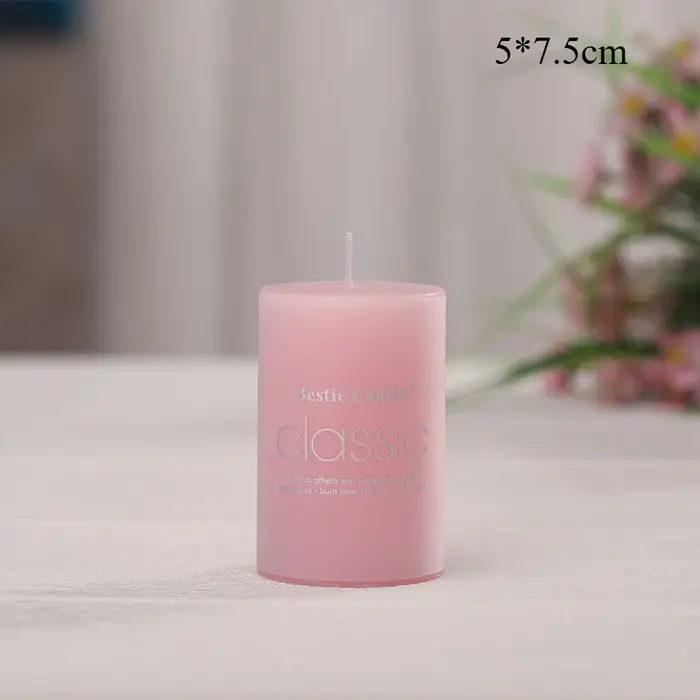 Bougies Pilier Classiques Colorées pour la Décoration Intérieure, Longue Durée de Combustion, Idéale