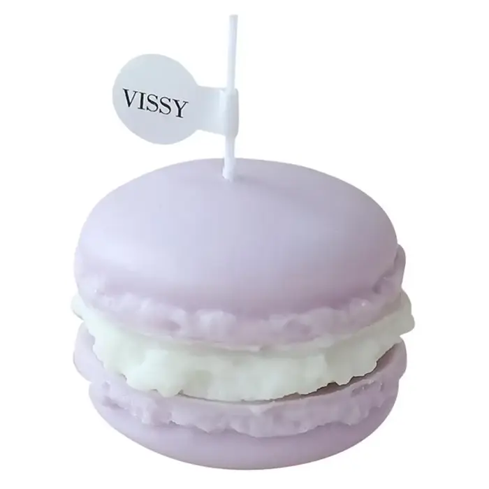 Bougie parfumée décorative, jolies bougies d'aromathérapie en forme de Macaron de couleur vive, acce