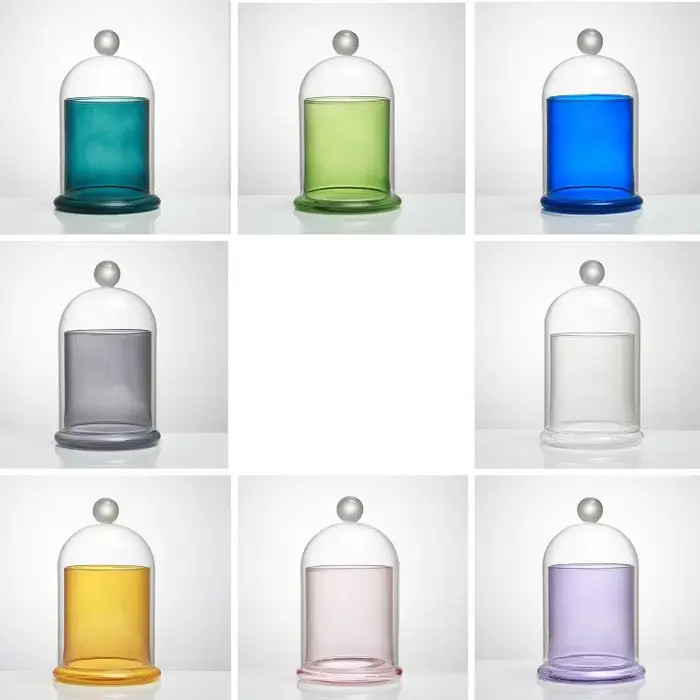 Bougies en verre modernes pour la décoration de la maison, accessoires d'aromathérapie et relaxation, idéales pour la thérapie par l'olfaction et la personnalisation de l'espace de vie