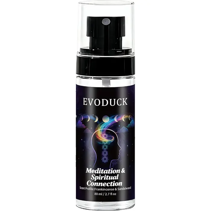 Spray d'ambiance spirituel Encens et Bois de Santal, Brume d'Aura pour la Méditation, Connexion Spir