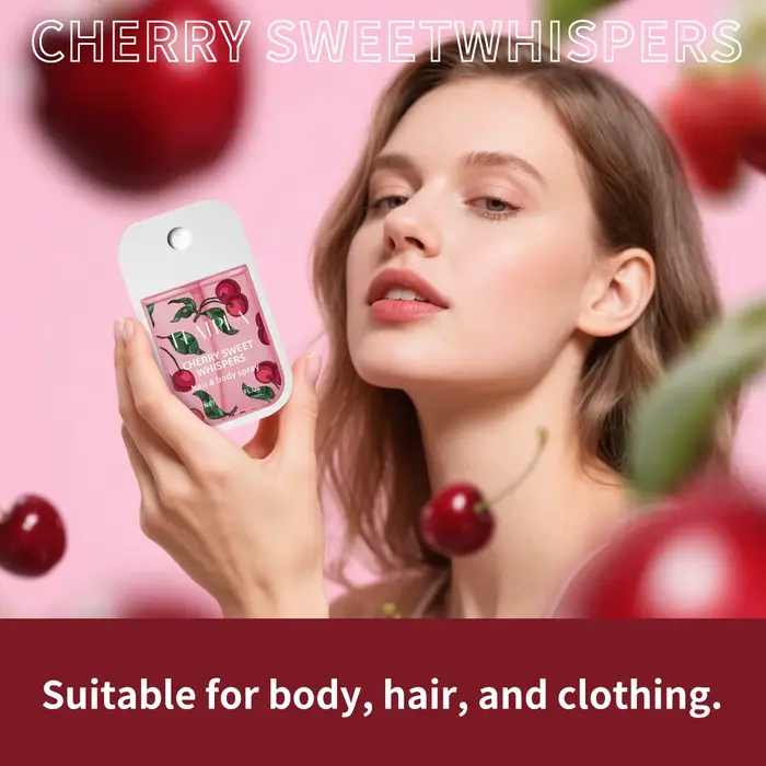 Spray corporel parfumé à la cerise pour femmes parfum longue durée léger et rafraîchissant adapté au corps et aux cheveux