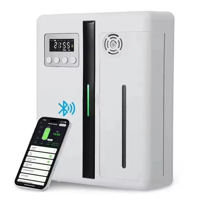 Diffuseur de parfum de pièce, désodorisant mural pour hôtel, diffuseur d'arôme Bluetooth pour huile essentielle, odeur électrique pour la maison