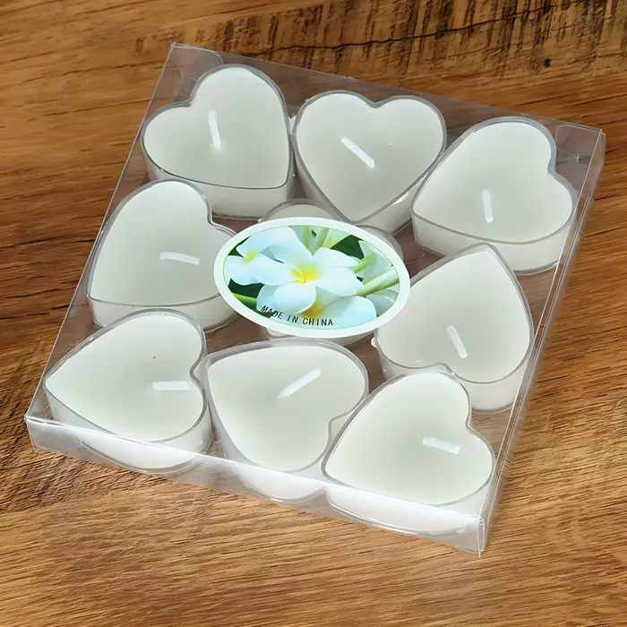 Bougie aromatique parfumée, thé léger sans fumée, cadeau en forme de cœur, fête de mariage, fournitu