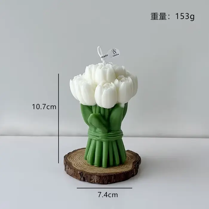 Bougies d'aromathérapie à modélisation de Bouquet de tulipes