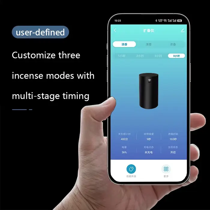 Diffuseur d'arômes pour voiture, diffuseur électrique de parfum, diffuseur d'huiles essentielles portable sans eau pour voitures, maison, chambre à coucher, humidificateur d'air