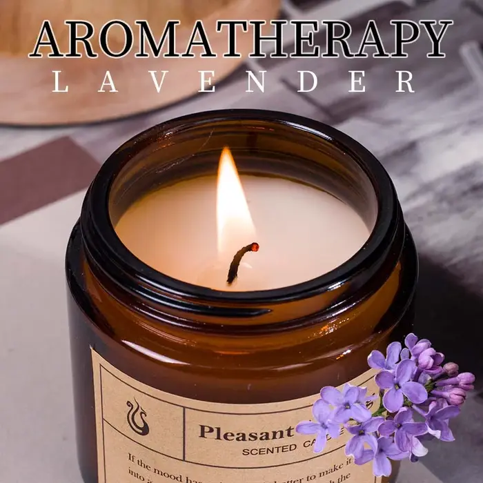 Bougie décorative parfumée à la lavande