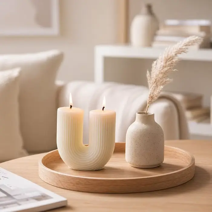 Bougie parfumée en forme de U