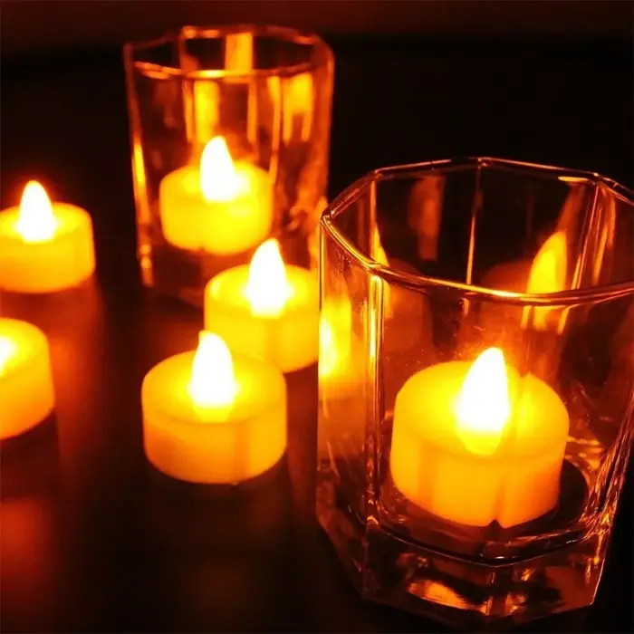24 pièces bougies LED bougie sans flamme à piles, 200 + heures fausses bougies LED électriques bougi