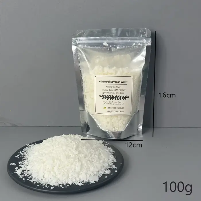 Cire de paraffine de soja naturelle 1 kg, matériau de bricolage haut de gamme pour la fabrication de