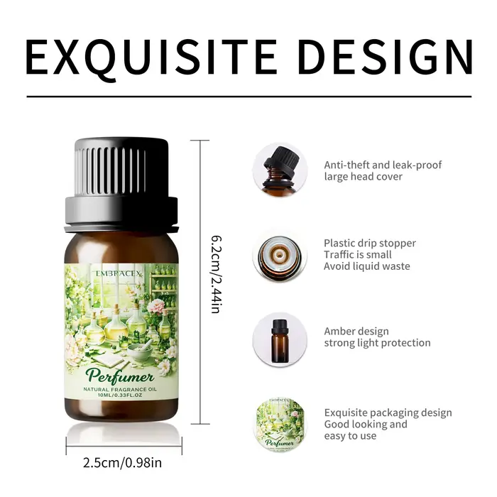 Huile Essentielle de Parfum 10ml, Huile Aromatique de Niche de Luxe Longue Durée pour Parfumer la Maison, Huile Parfumée Professionnelle pour le Bureau, Cadeau