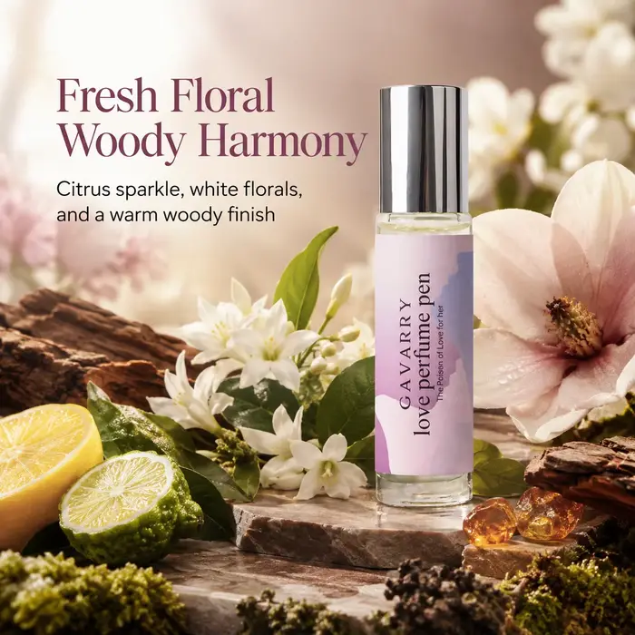 Huile de phéromones citron-bergamote 10ml - Huile de parfum subtile au jasmin, Eau de Toilette originale, Huile de parfum longue durée pour les rendez-vous