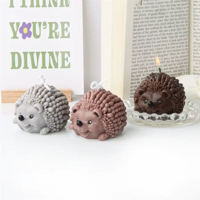 Moule à bougie hérisson mignon 3D