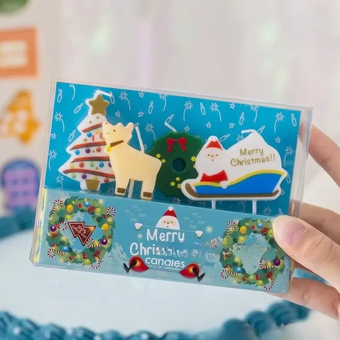 Bougies de noël, arbre du père noël