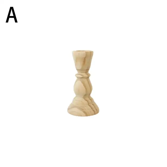 Bougeoirs en bois inachevé bougeoir pilier conique bougeoirs pour fête de mariage anniversaire décor