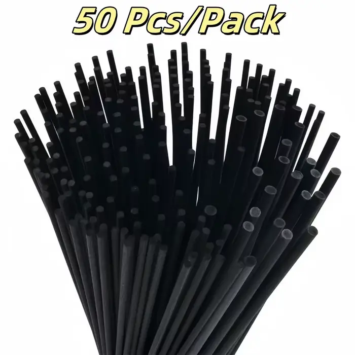 Bâtons de diffuseur 3mm x 20cm, recharge de parfum, bâtons de diffuseur épais en Fiber noire pour hu